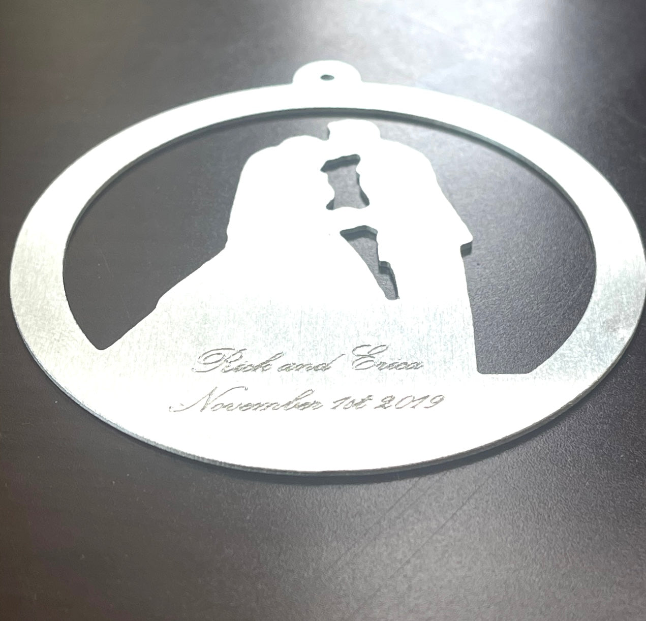 Custom Silhouette Ornament from Your Photo – Personalized Family, Couple, or Pet Keepsake – Custom Wood or Acrylic Christmas Gift