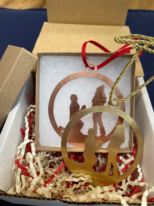 Custom Silhouette Ornament from Your Photo – Personalized Family, Couple, or Pet Keepsake – Custom Wood or Acrylic Christmas Gift